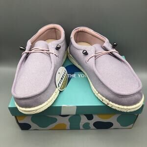 Firelli Kids Loafers Big Boys Girls Canvas School Walking Shoes Purple Sz US 7